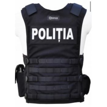 EMBLEMA SPATE VESTA TACTICA / TRICOURI / CAMASI / JACHETE / ETC. - POLITIA ROMANA 28 CM  X 10 CM - Blue Navy ( DIMENSIUNE PERSONALIZATA IN FUNCTIE DE NECESITATI / NEVOI )